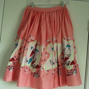 Pinup Couture NWT MARY BLAIR UMBRELLAS PINK SKIRT